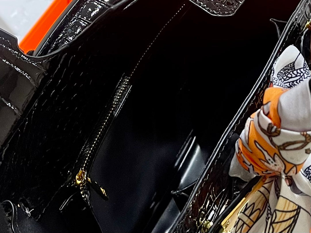 Hermès Premium Crocodile-Pattern Birkin Bag