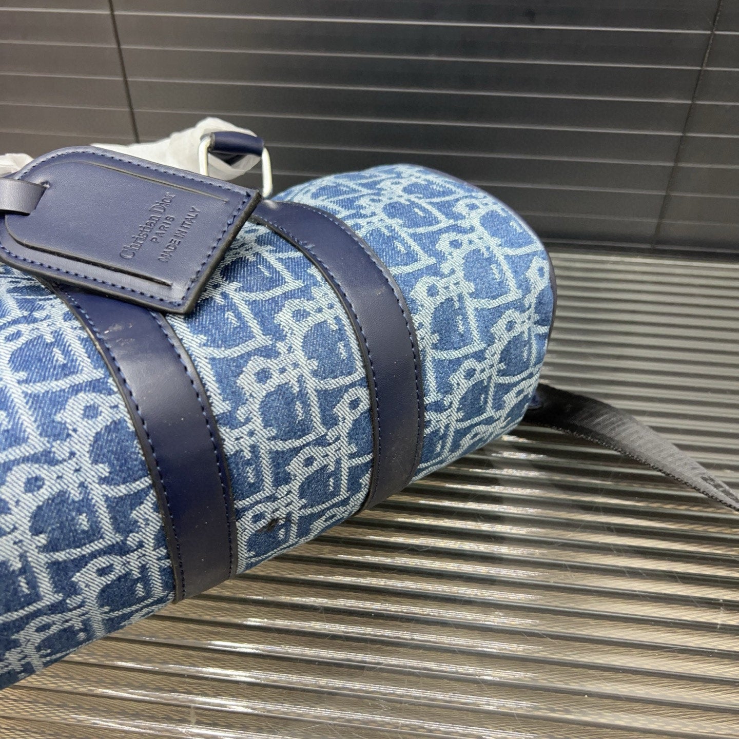 Dior Denim Embroidered Crossbody Bag
