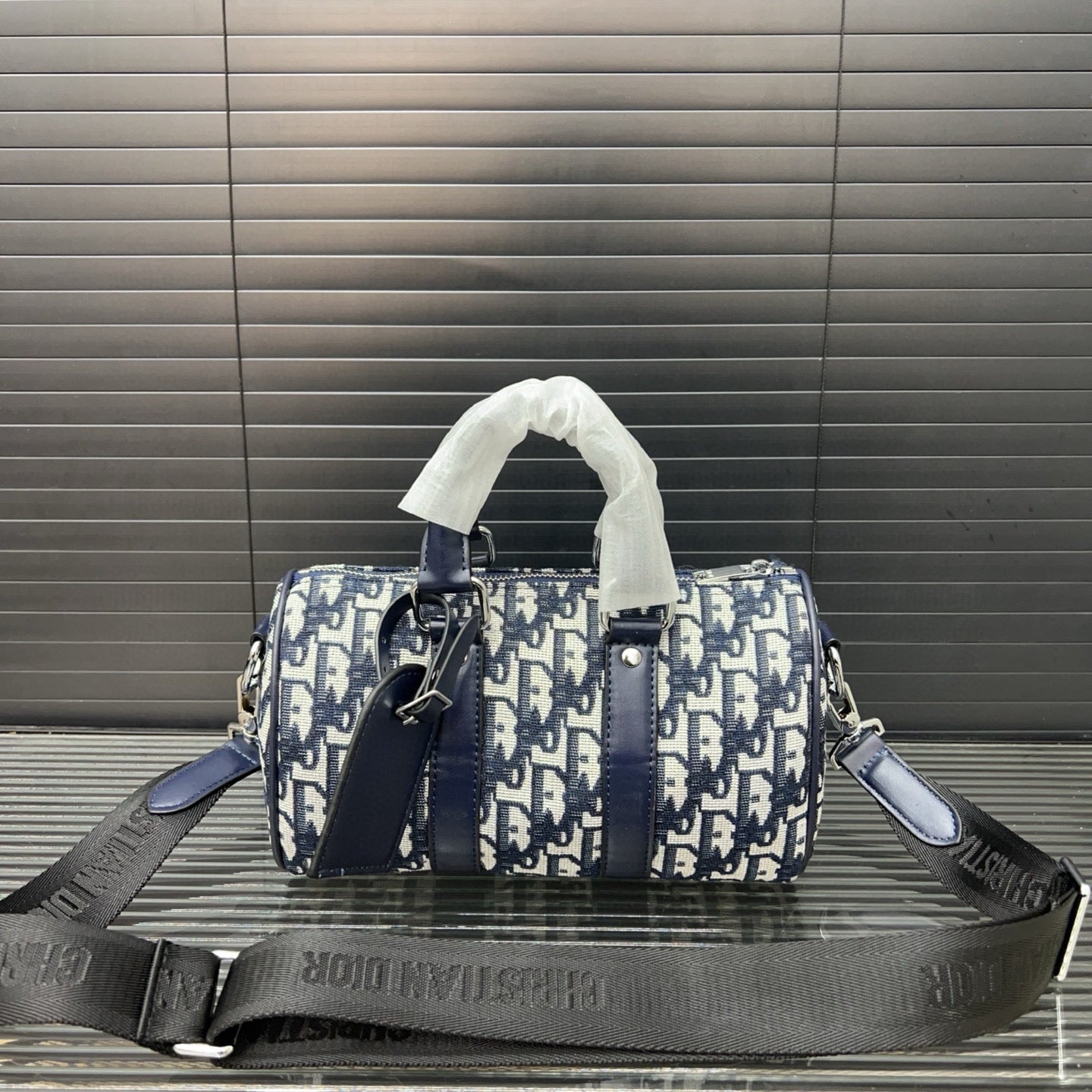 Dior Denim Embroidered Crossbody Bag