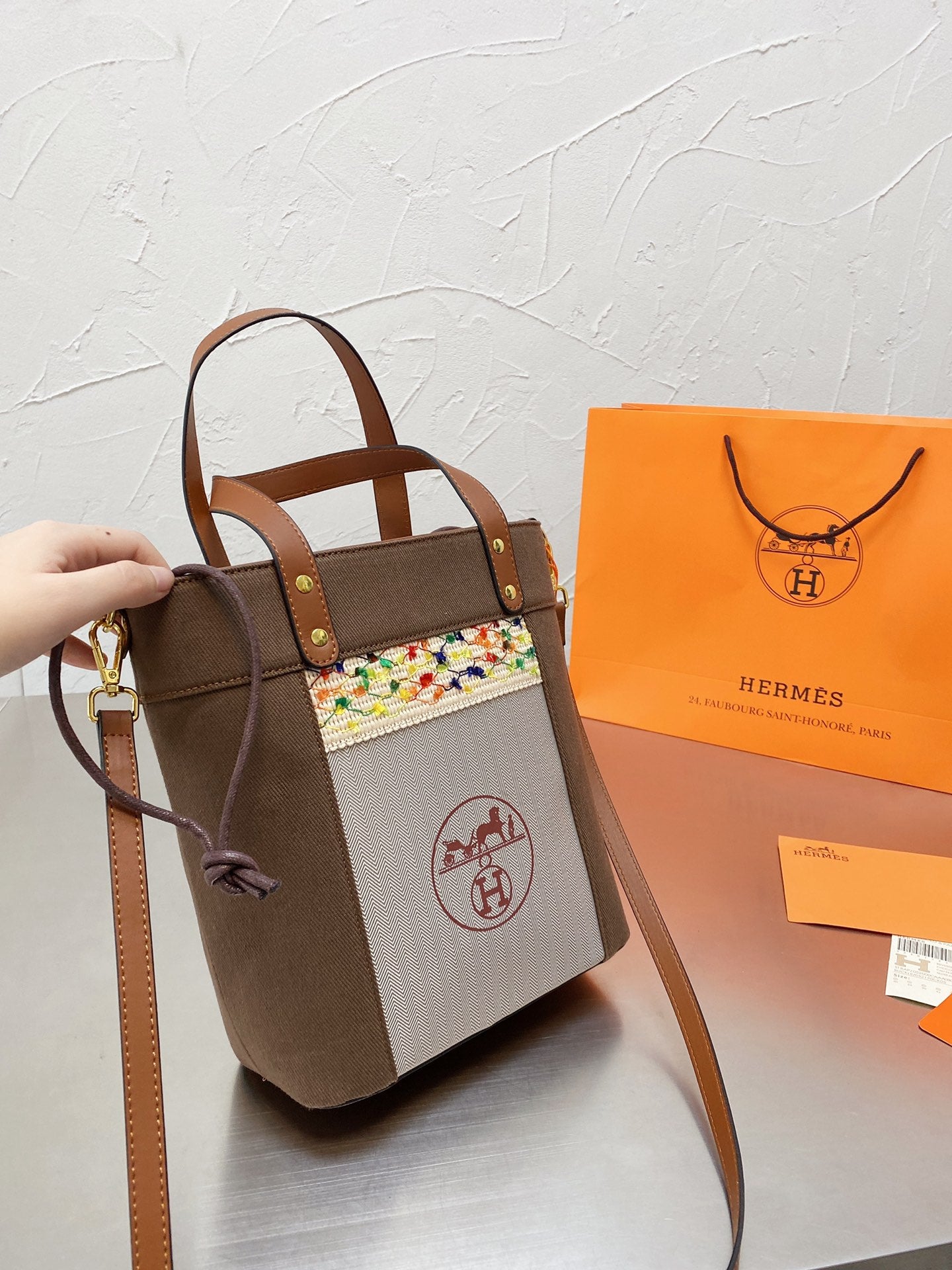 The incredibly popular Hermès bucket bag