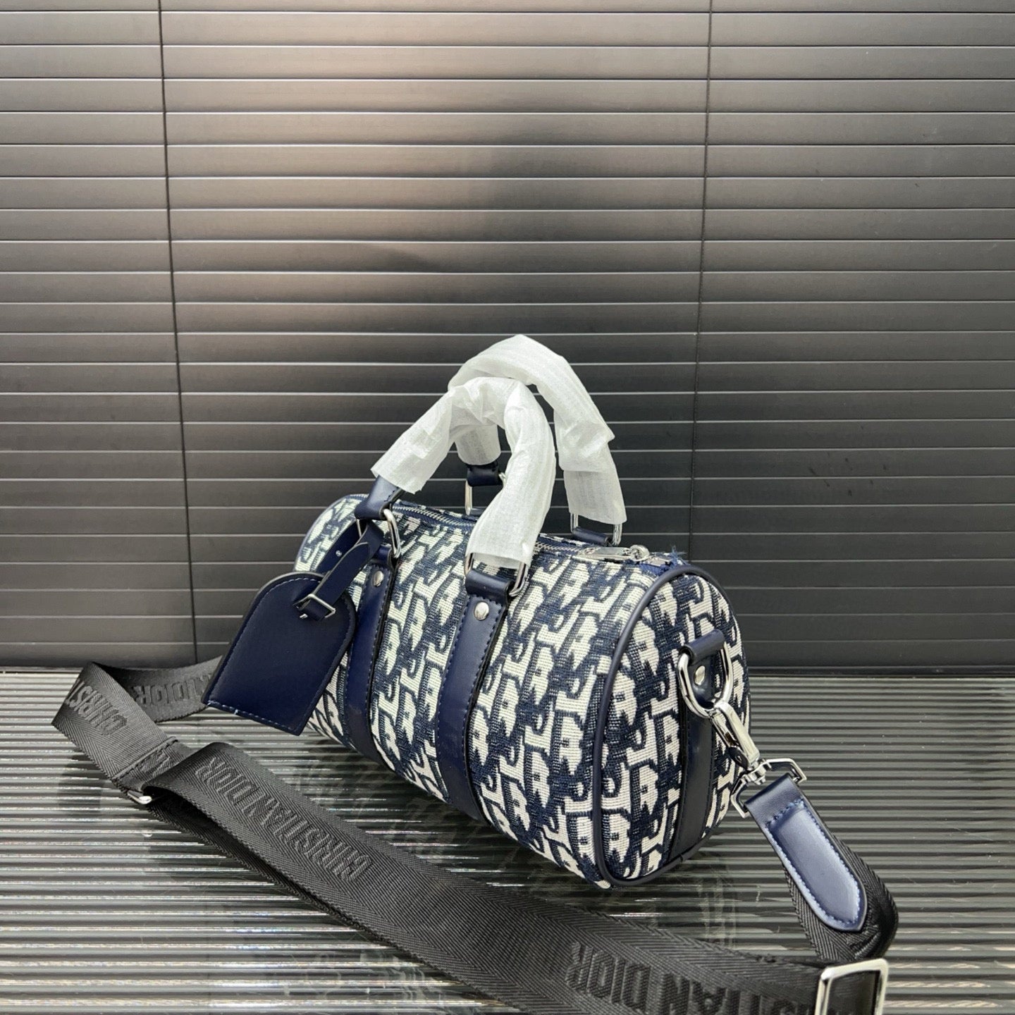 Dior Denim Embroidered Crossbody Bag