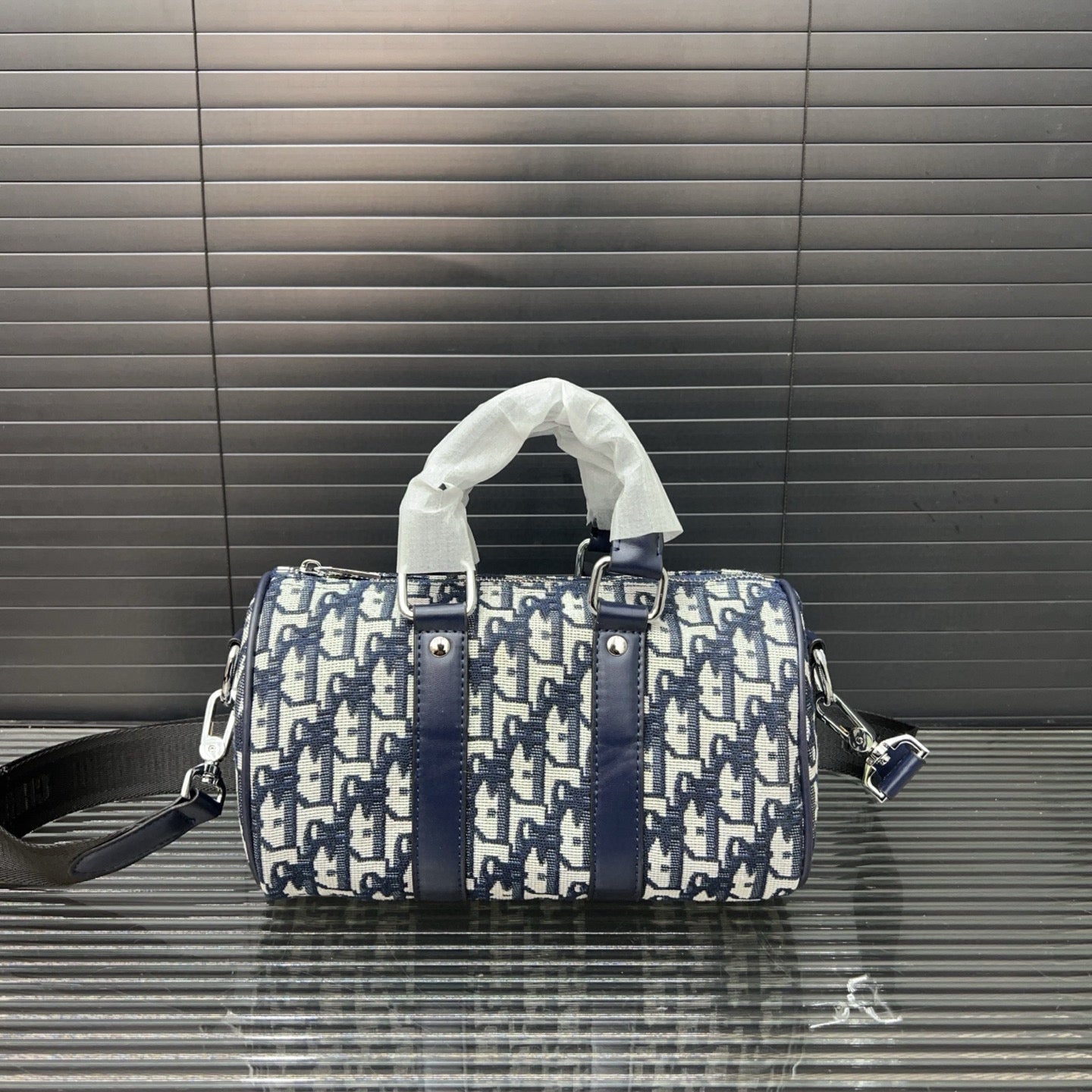 Dior Denim Embroidered Crossbody Bag