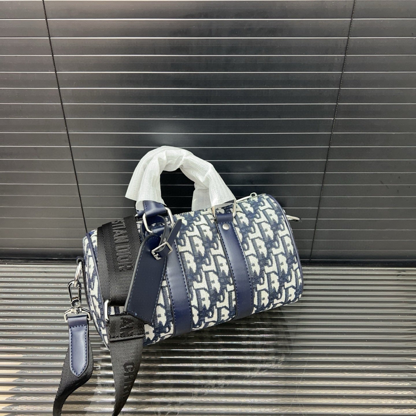 Dior Denim Embroidered Crossbody Bag