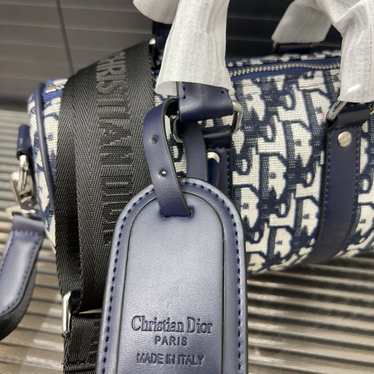 Dior Denim Embroidered Crossbody Bag