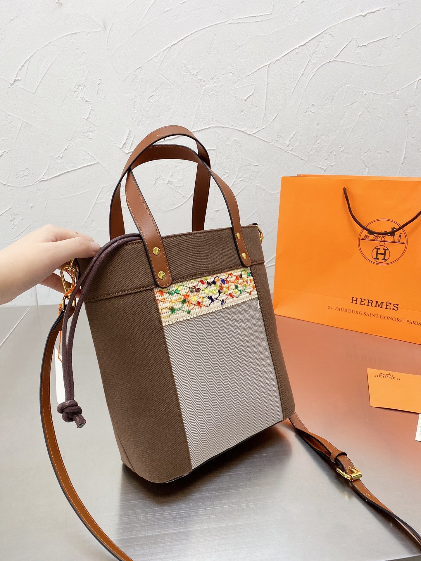 The incredibly popular Hermès bucket bag