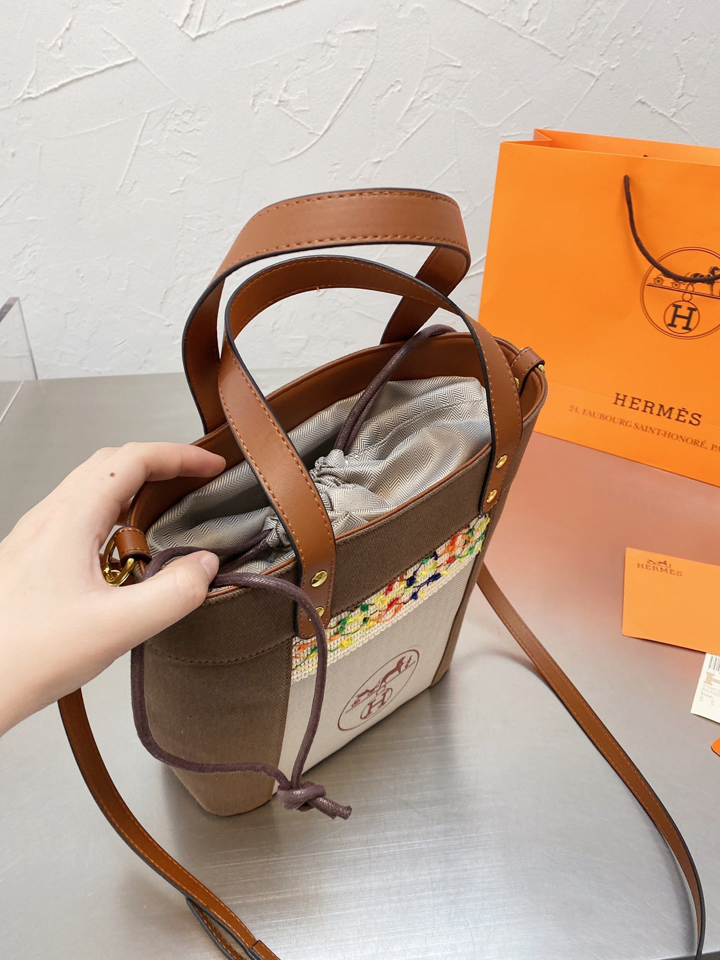 The incredibly popular Hermès bucket bag