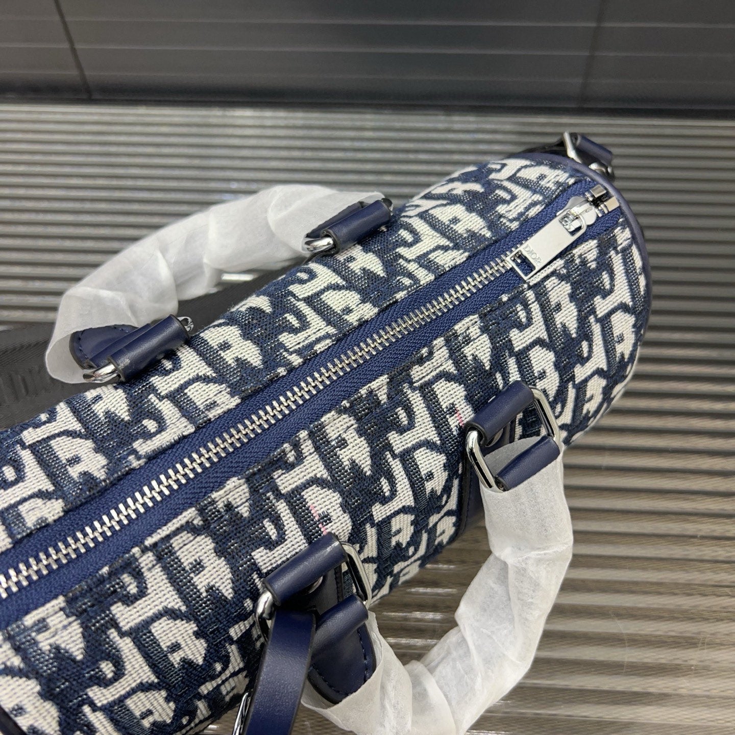 Dior Denim Embroidered Crossbody Bag