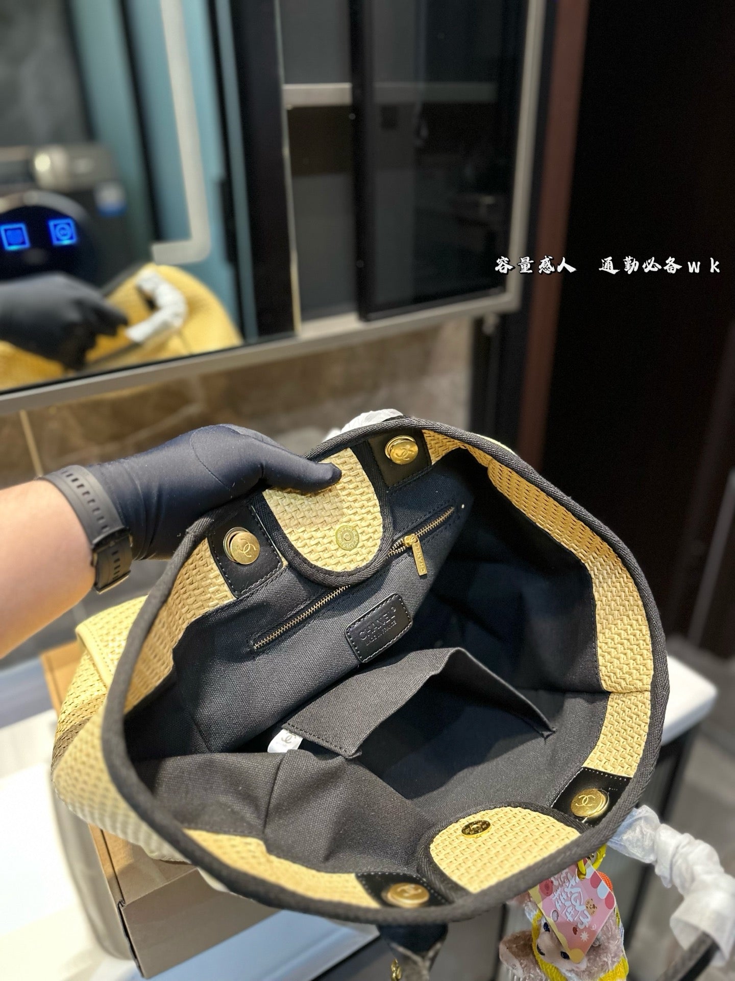 CHANEL's new spring/summer straw beach bag.