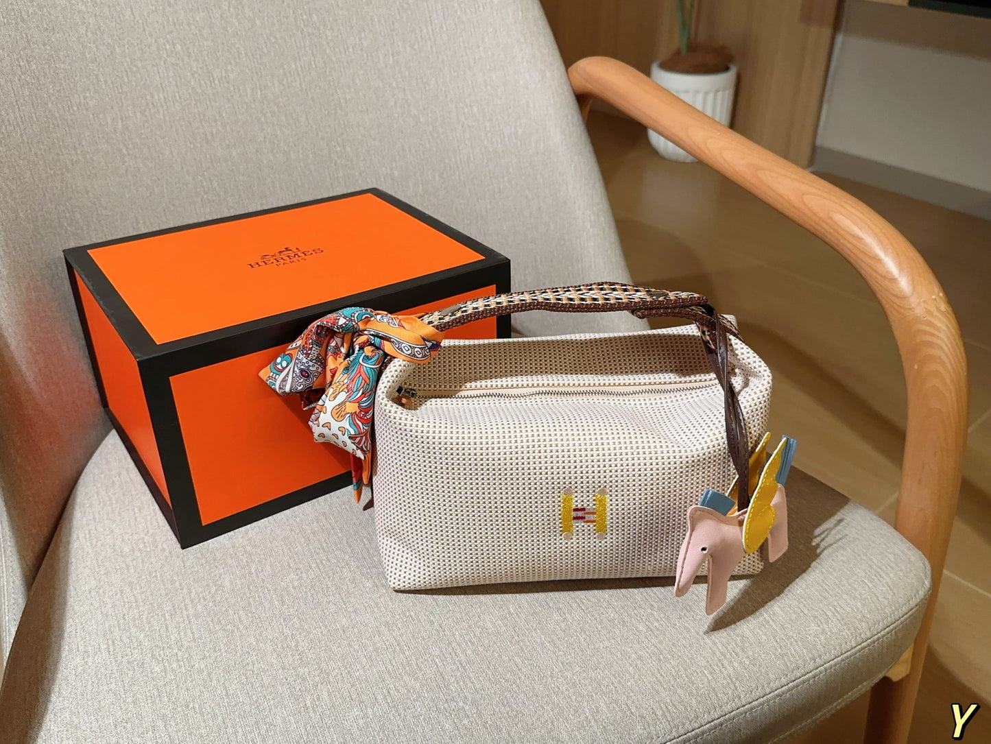 Hermès Wool Lunch Box Bag