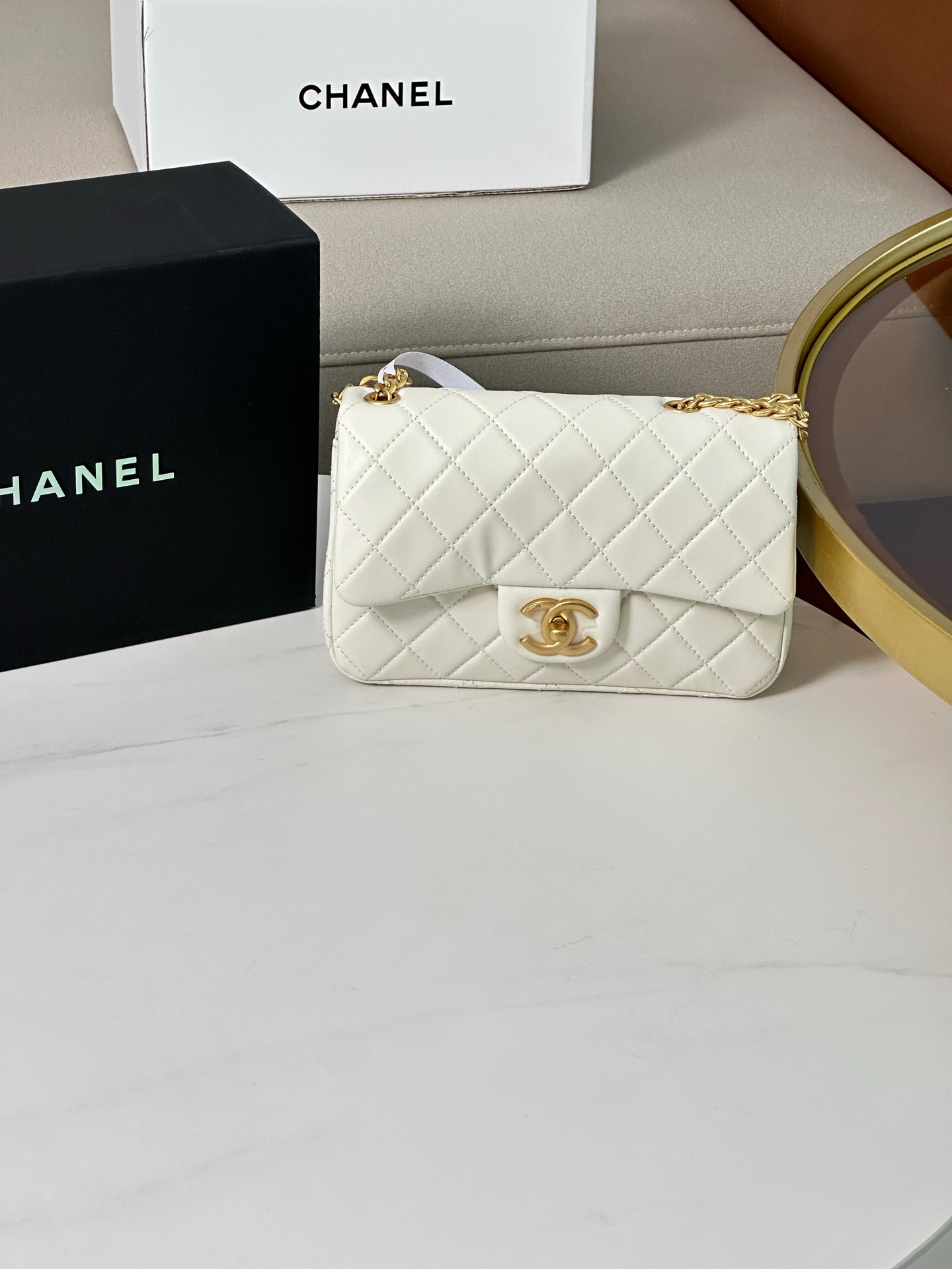 Chanel 24P Camellia Golden Ball Mini Bag