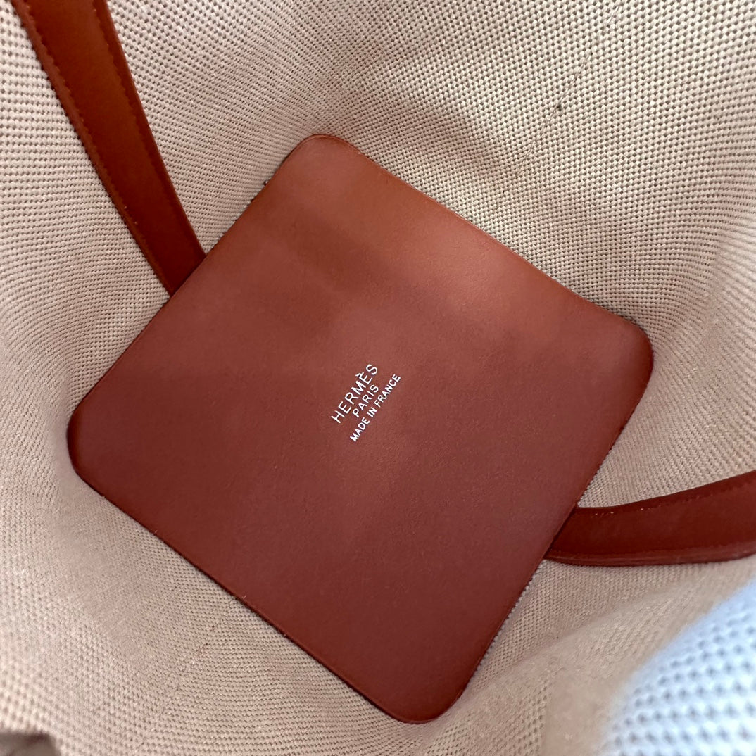 Hermès canvas shopping basket