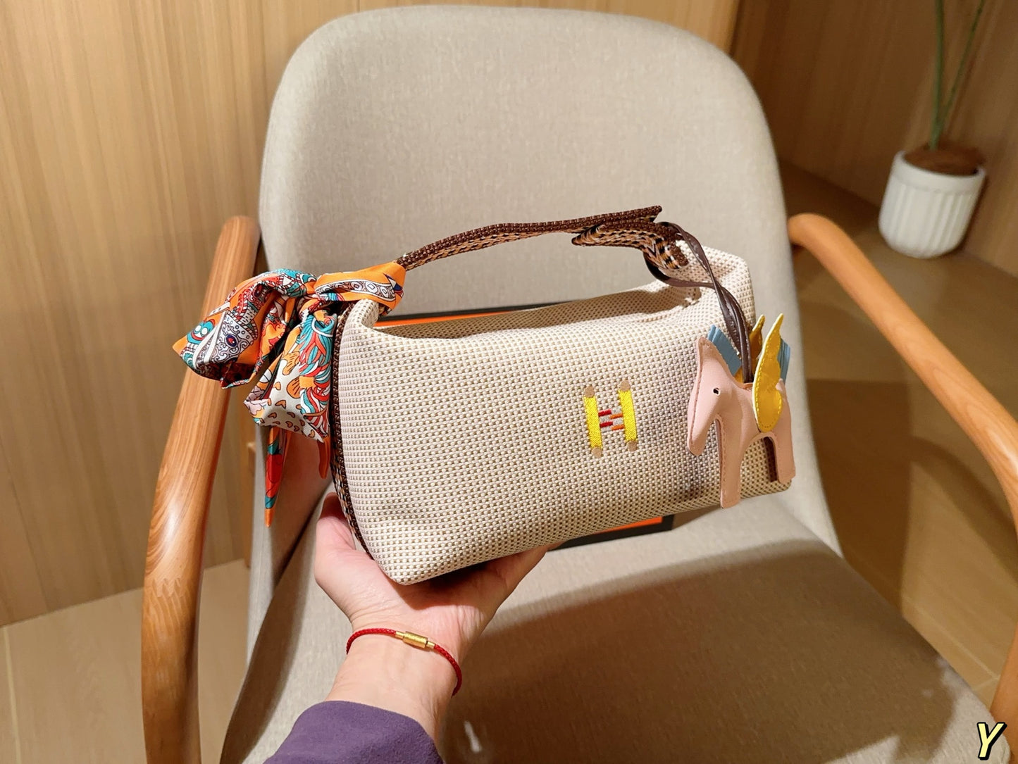 Hermès Wool Lunch Box Bag