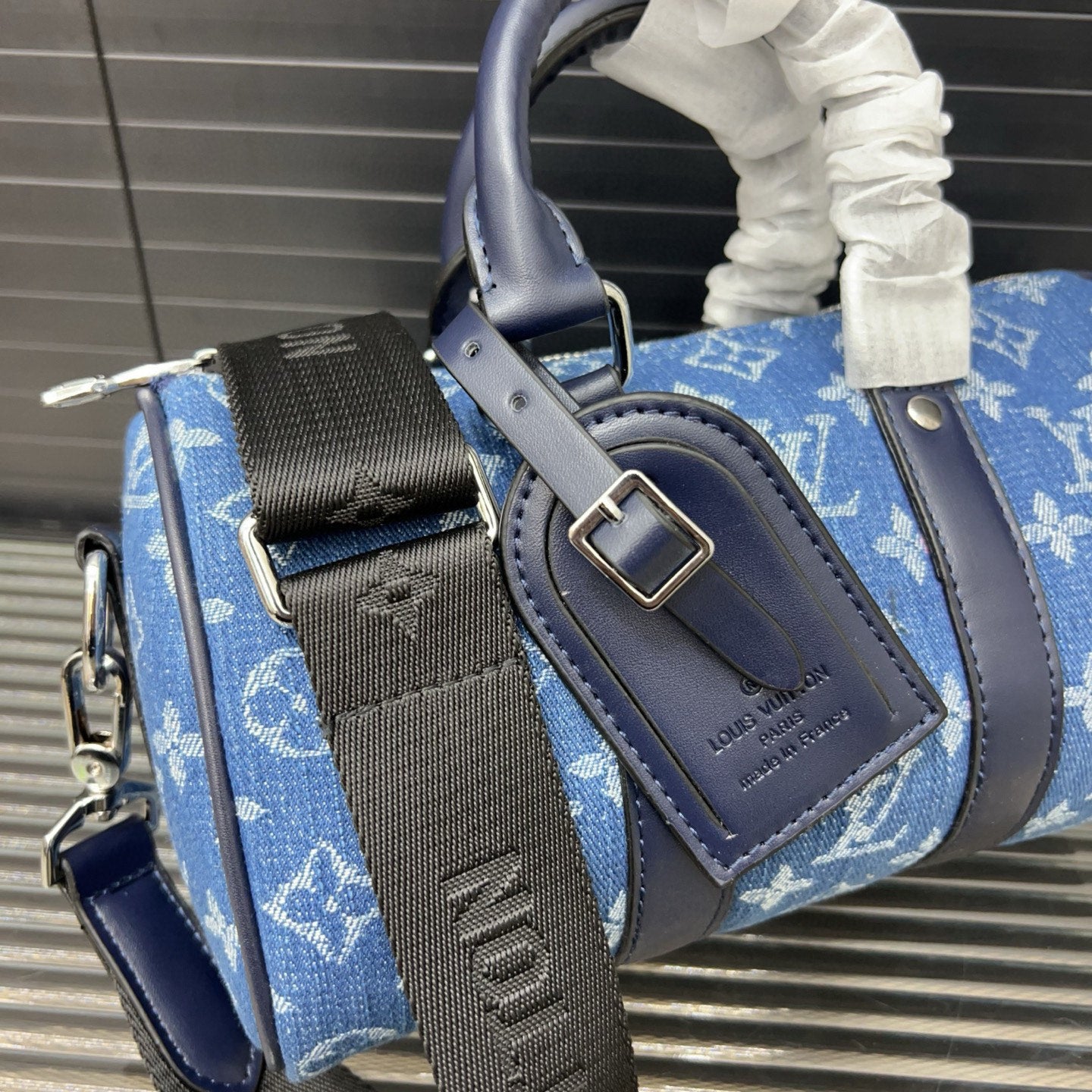 Louis Vuitton Denim Embroidered Crossbody Bag