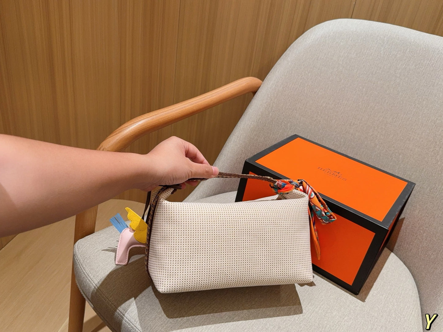 Hermès Wool Lunch Box Bag