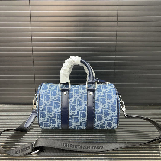Dior Denim Embroidered Crossbody Bag