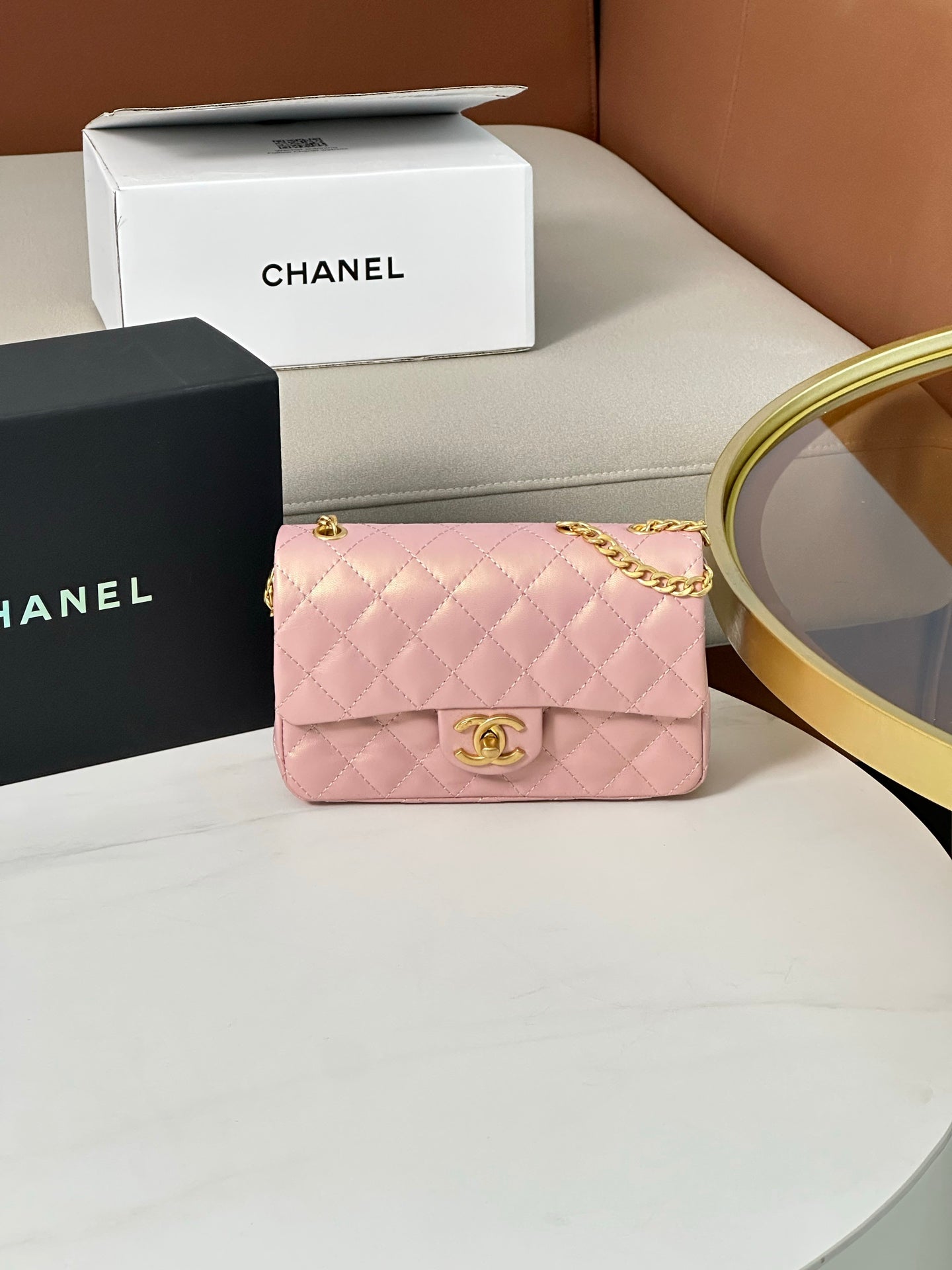 Chanel 24P Camellia Golden Ball Mini Bag