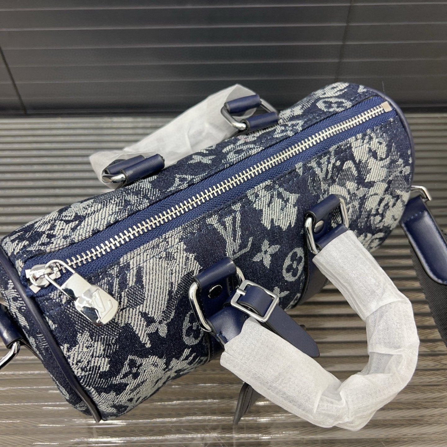 Louis Vuitton Denim Embroidered Crossbody Bag