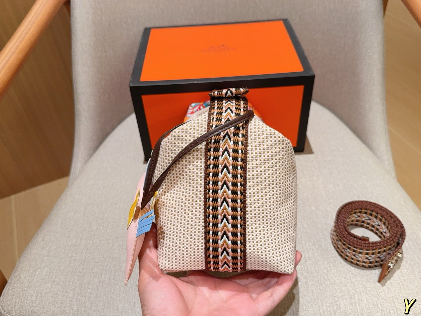 Hermès Wool Lunch Box Bag