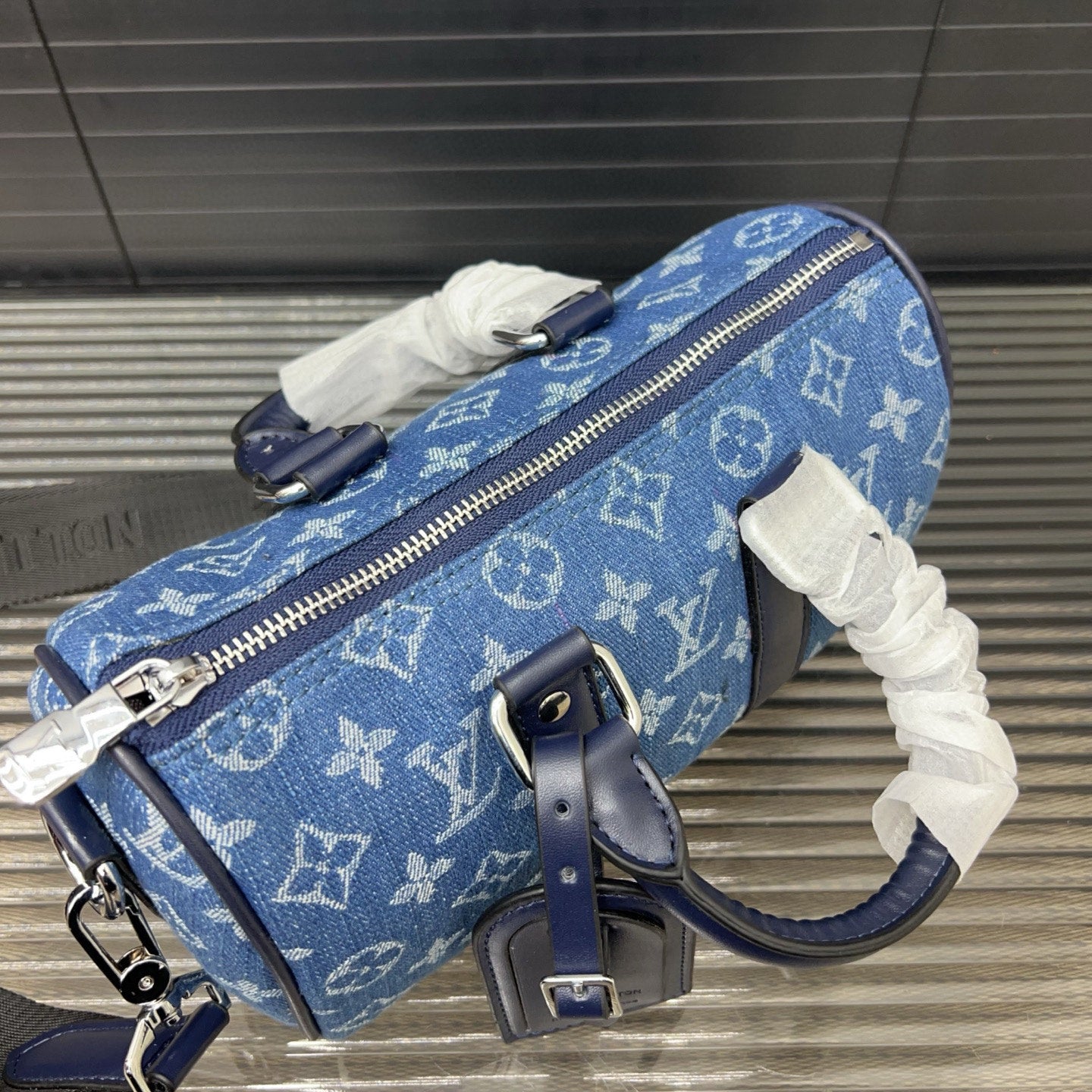 Louis Vuitton Denim Embroidered Crossbody Bag