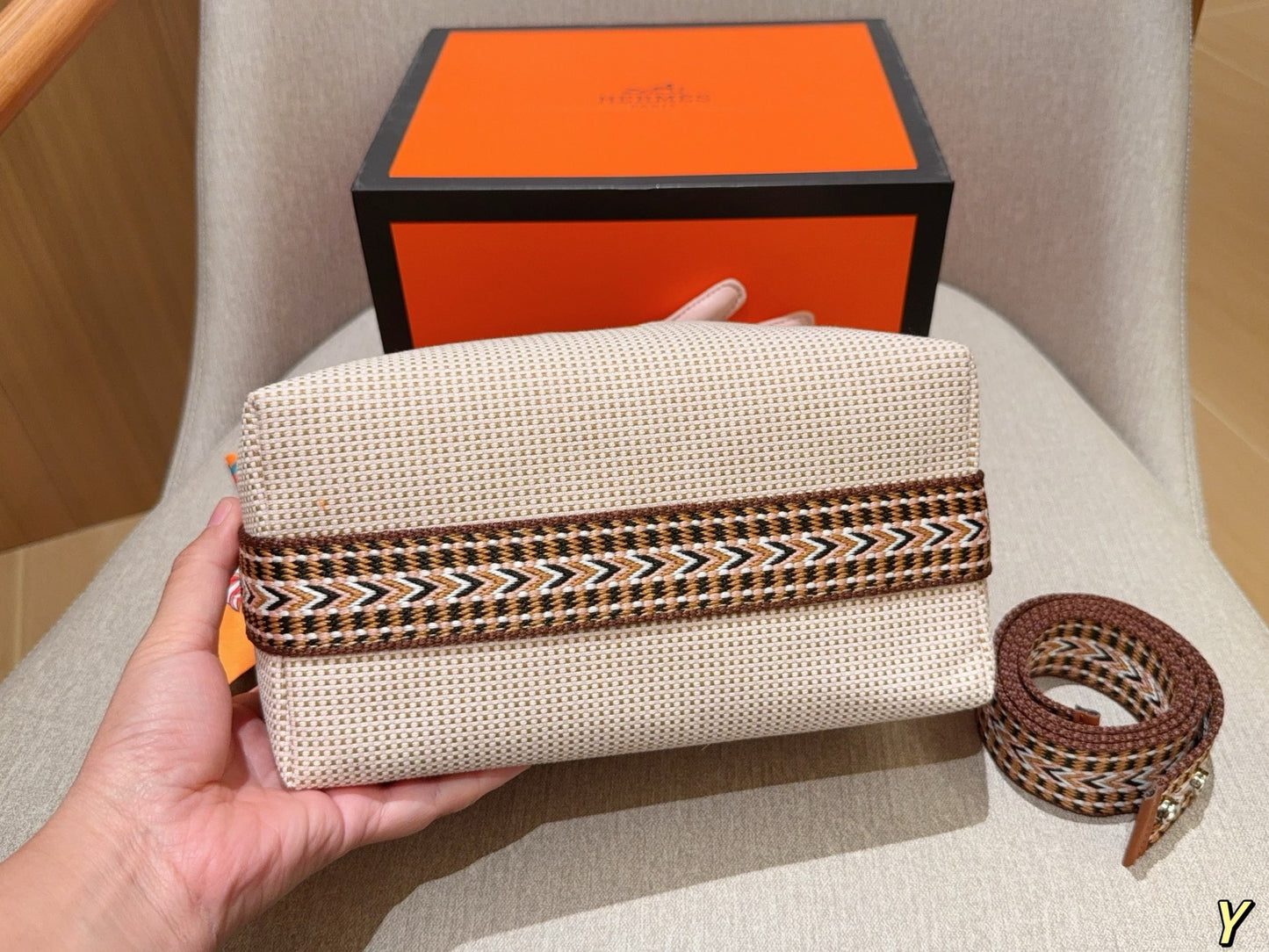 Hermès Wool Lunch Box Bag