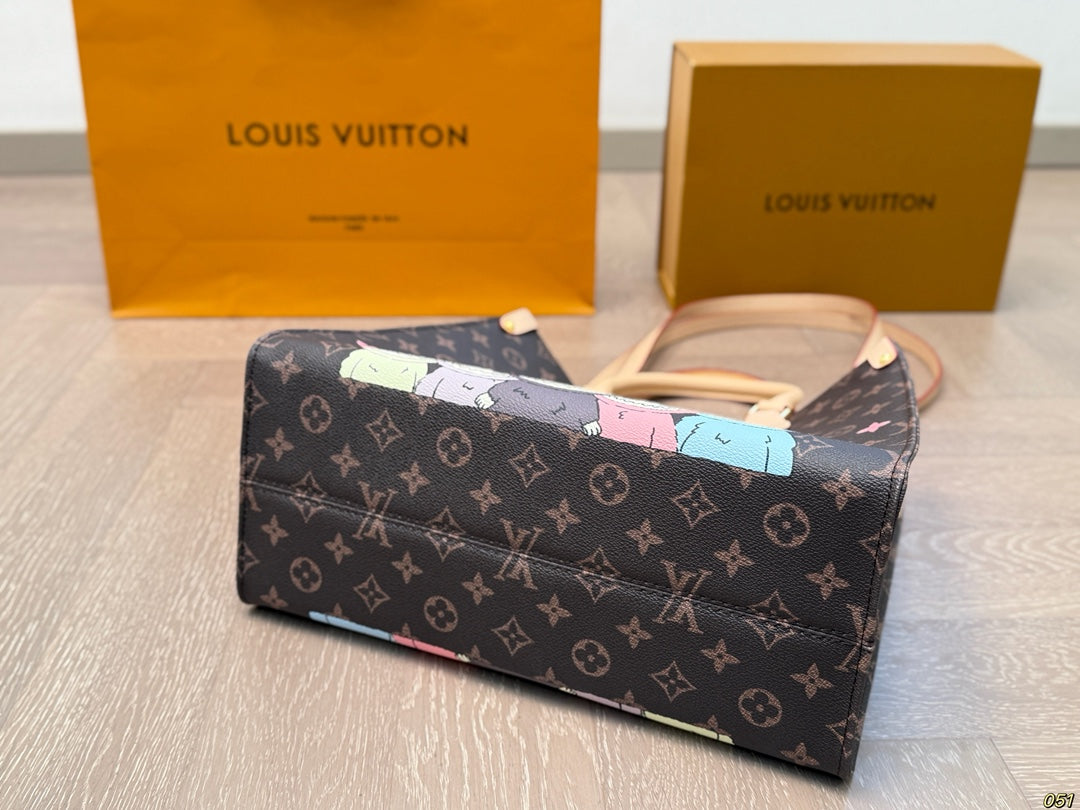 LV Labubu Graffiti Style Limited Onthego Tote Bag