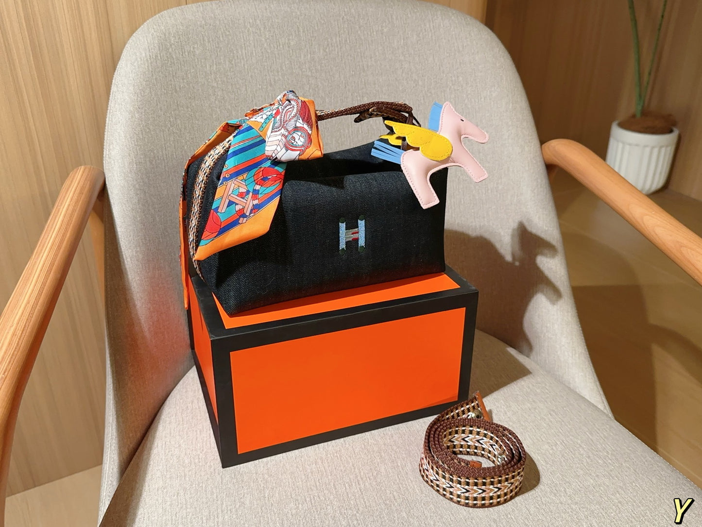 Hermès Wool Lunch Box Bag