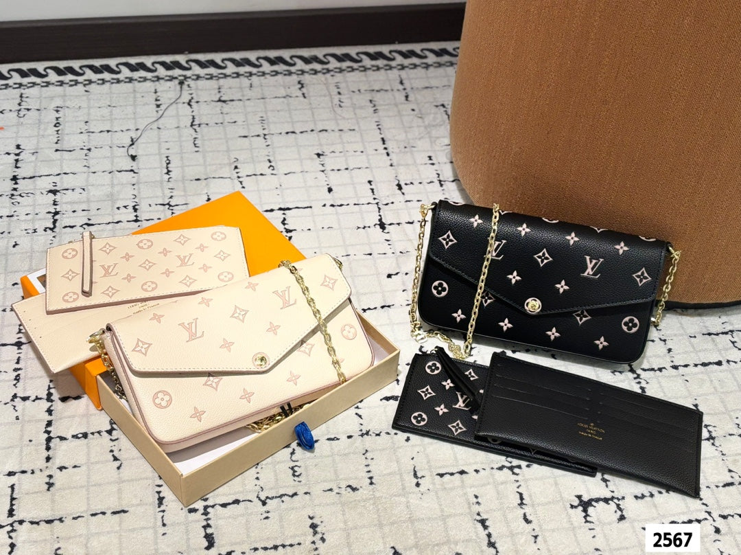 Lv Three-piece Cowhide Set