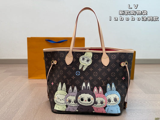 LV New Labubu Graffiti Shopping Bag