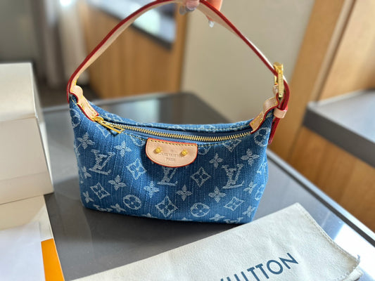 Lv new denim lunchbox Hobo Bag