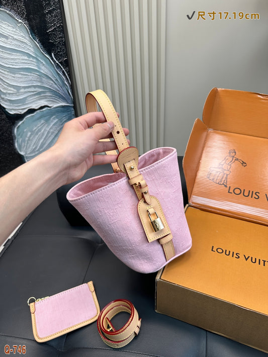 Lv New Denim Bucket Bag