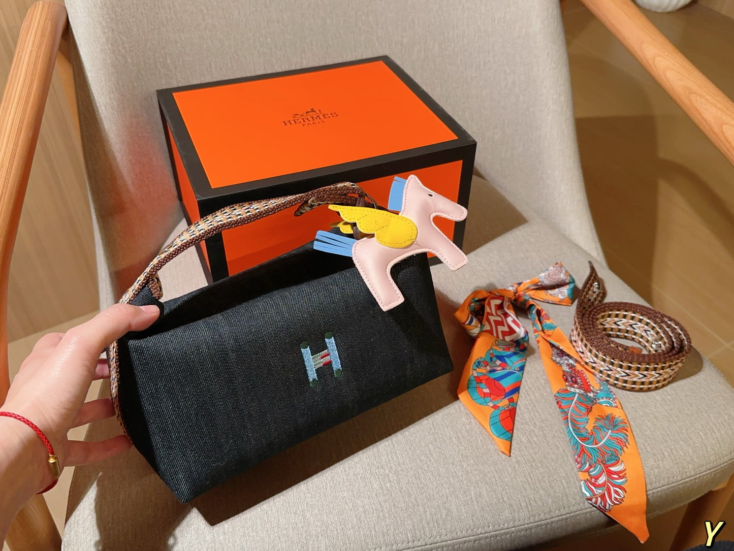 Hermès Wool Lunch Box Bag