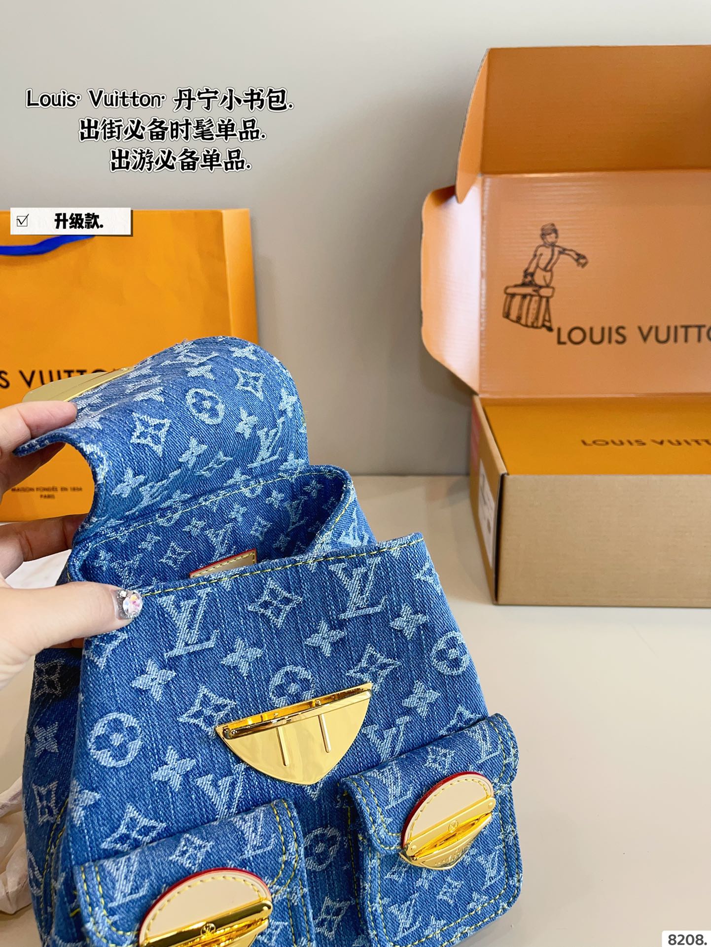 LV Excursion Denim Backpack