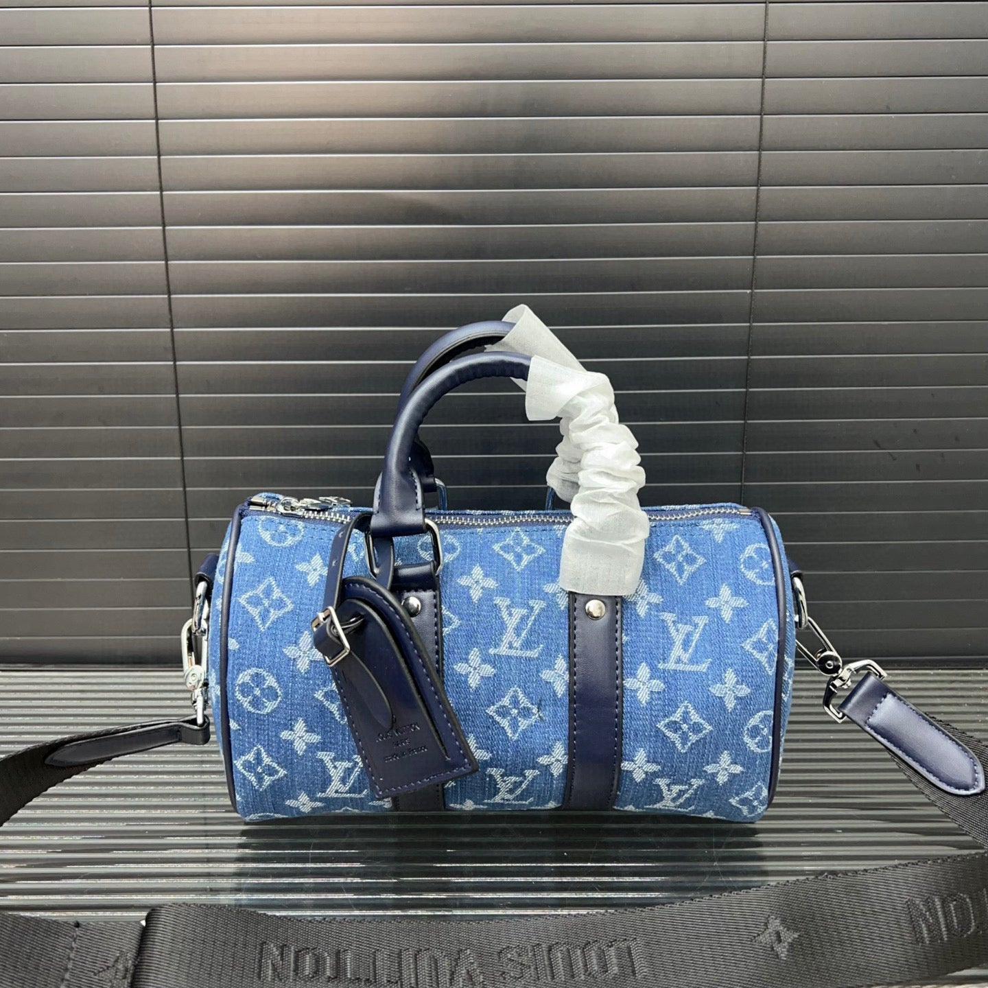 Louis Vuitton Denim Embroidered Crossbody Bag