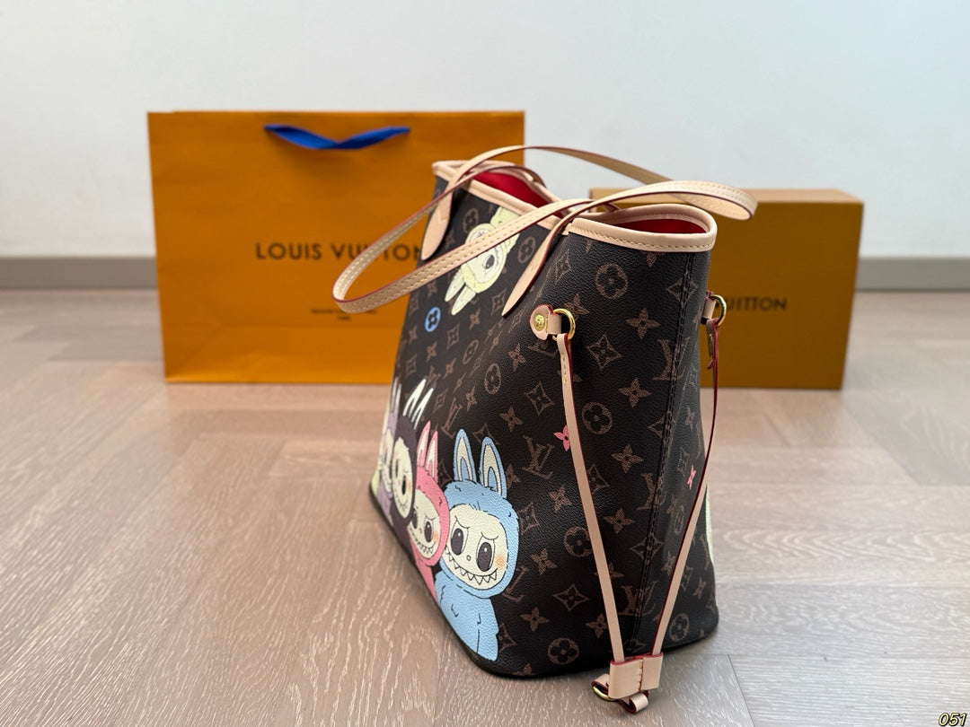 LV New Labubu Graffiti Shopping Bag