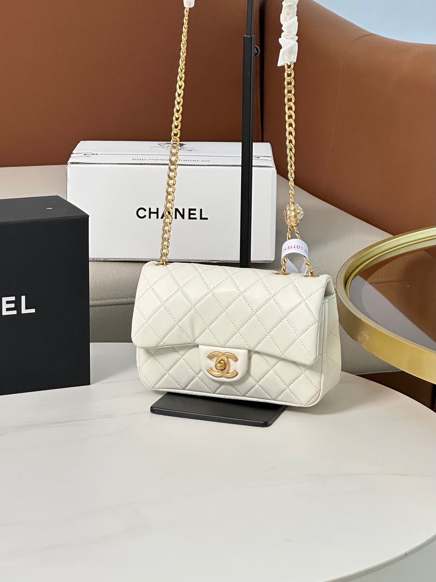 Chanel 24P Camellia Golden Ball Mini Bag