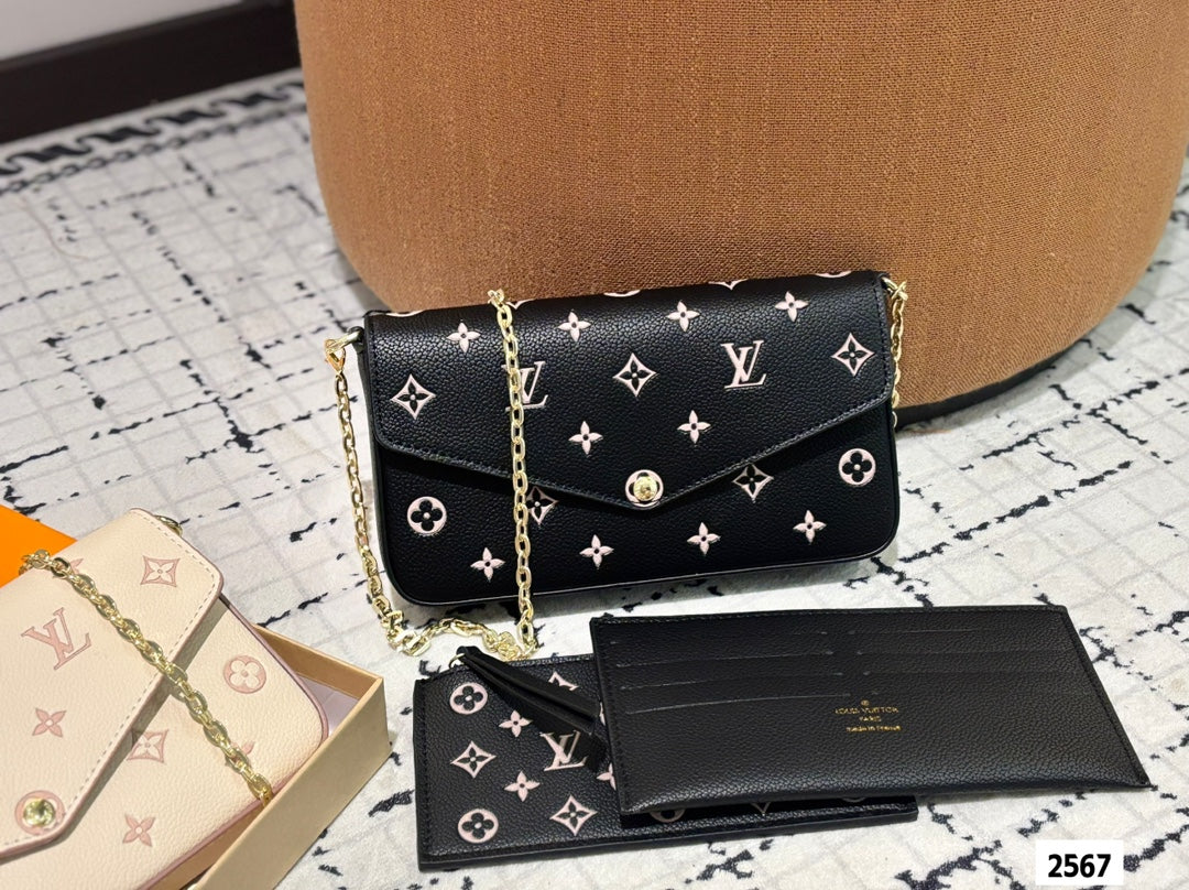 Lv Three-piece Cowhide Set