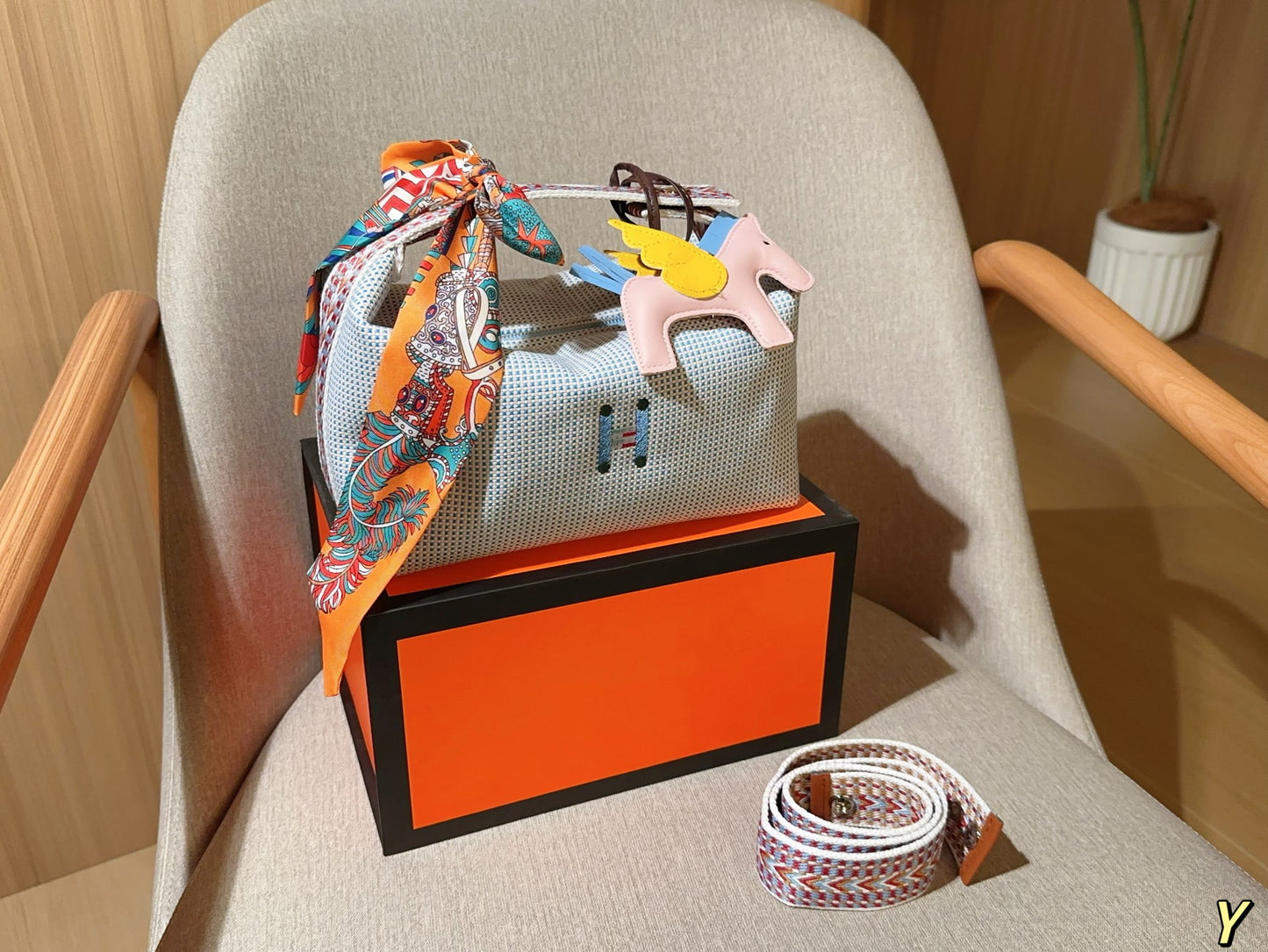 Hermès Wool Lunch Box Bag