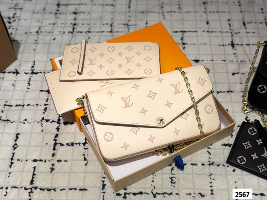 Lv Three-piece Cowhide Set