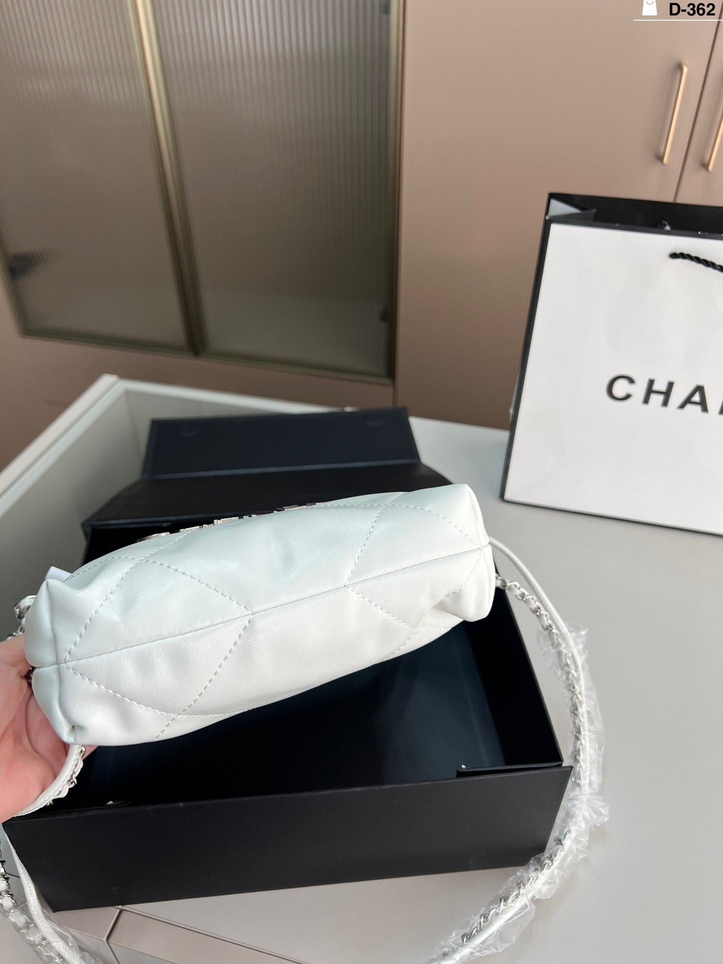 Chanel Trash Bag Silver hardware
