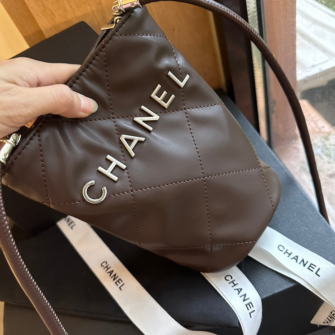Chanel New Arrival Gold Coin Mini Bucket Bag