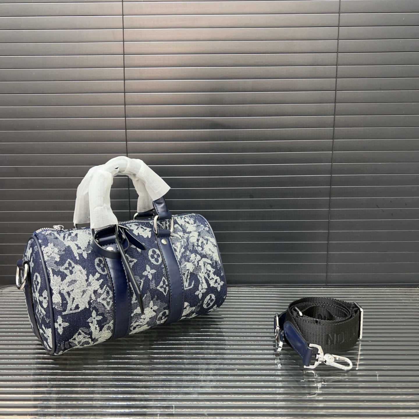 Louis Vuitton Denim Embroidered Crossbody Bag