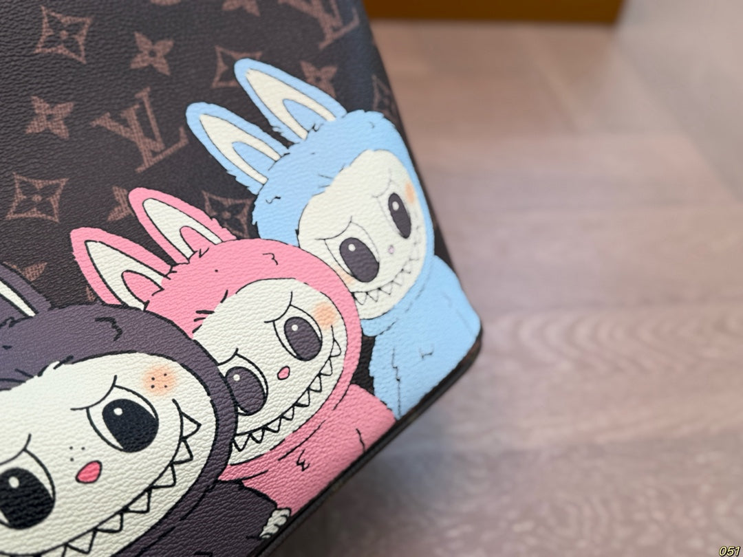 LV New Labubu Graffiti Shopping Bag