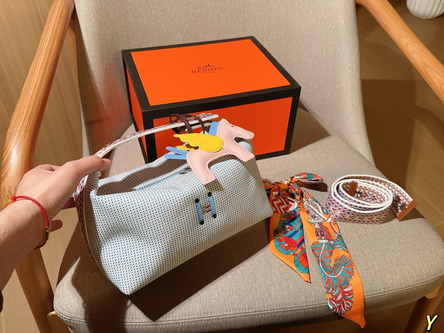 Hermès Wool Lunch Box Bag