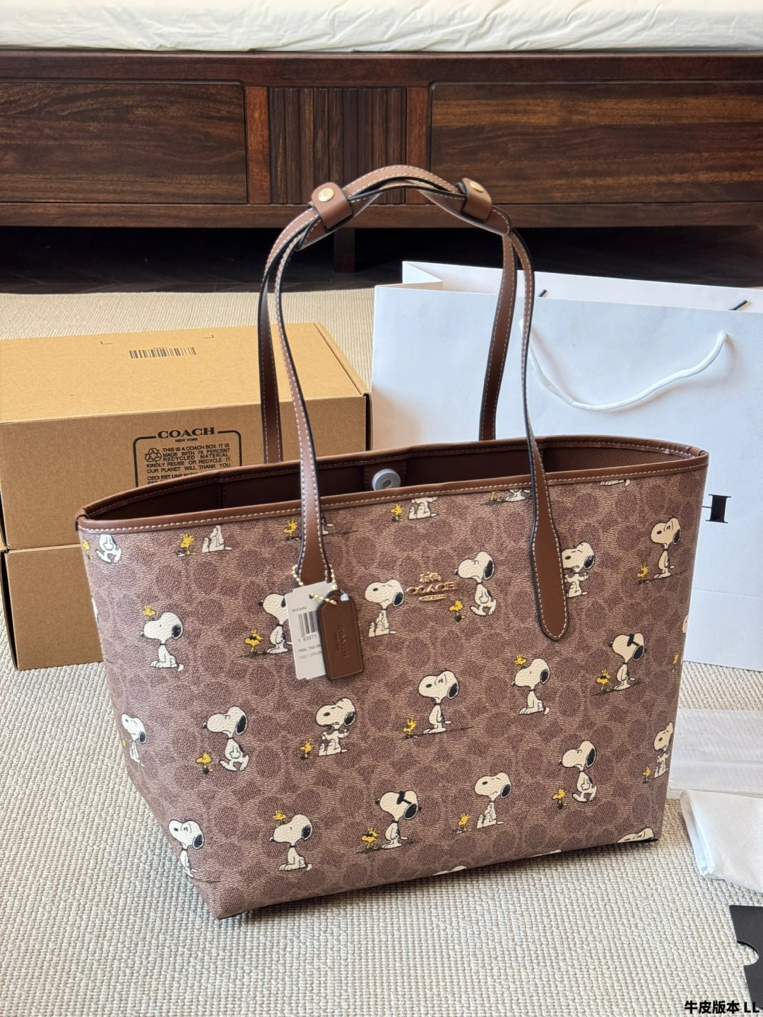 Coach City Snoopy Tote Classic Shoulder Bag