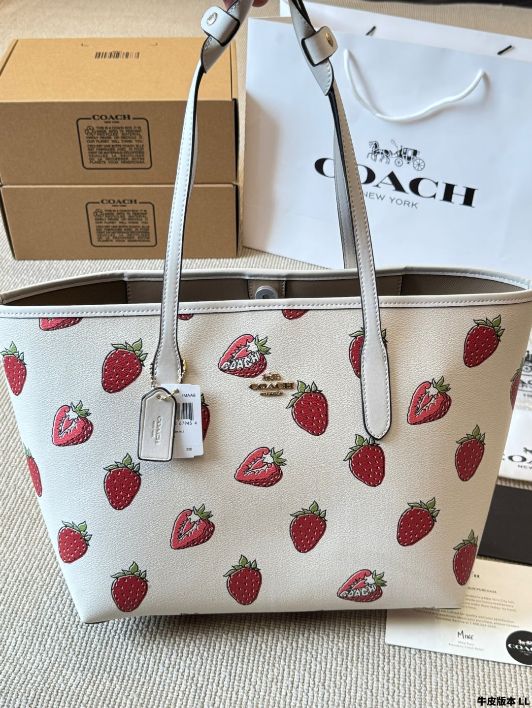 Coach City Tote Strawberry 🍓