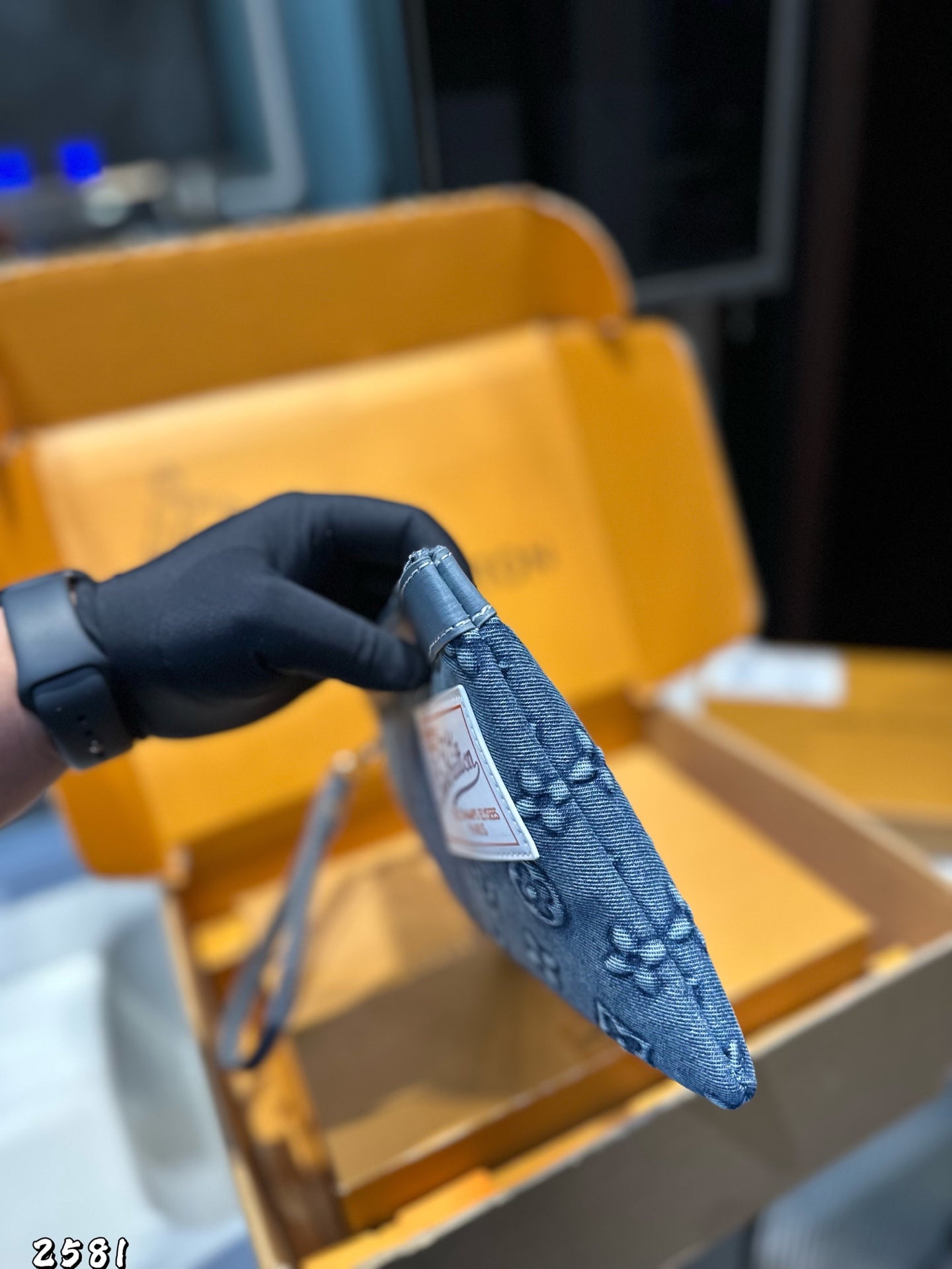 Lv Denim Clutch Handbag