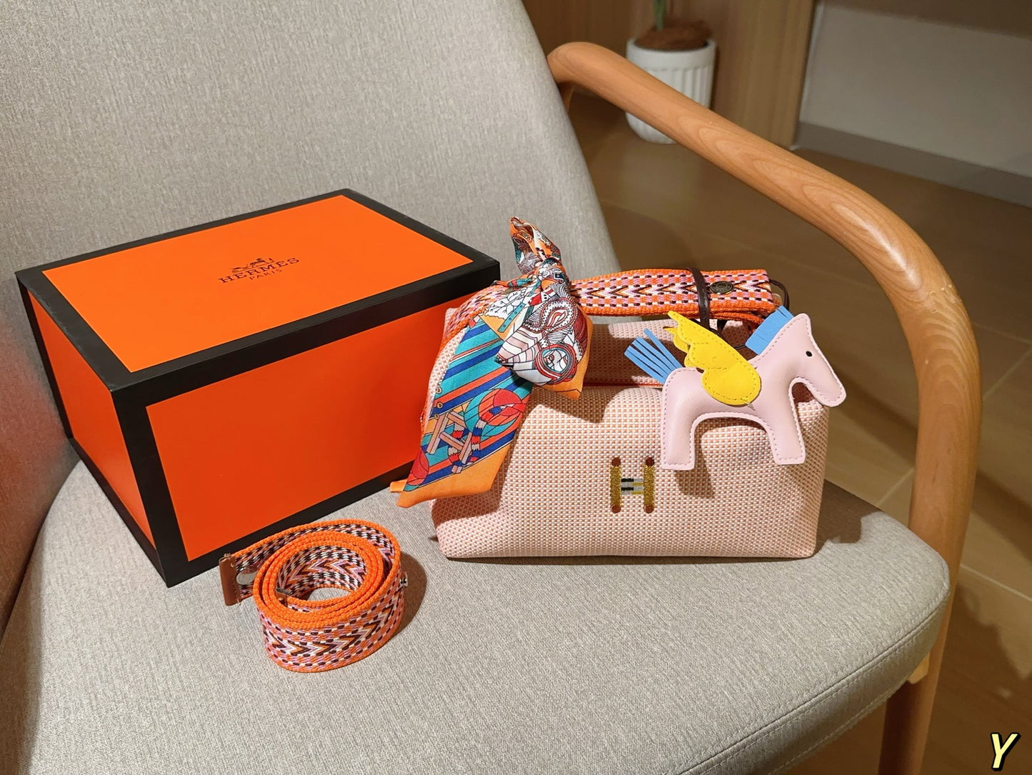 Hermès Wool Lunch Box Bag