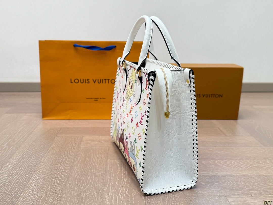 LV Labubu Graffiti Style Limited Onthego Tote Bag