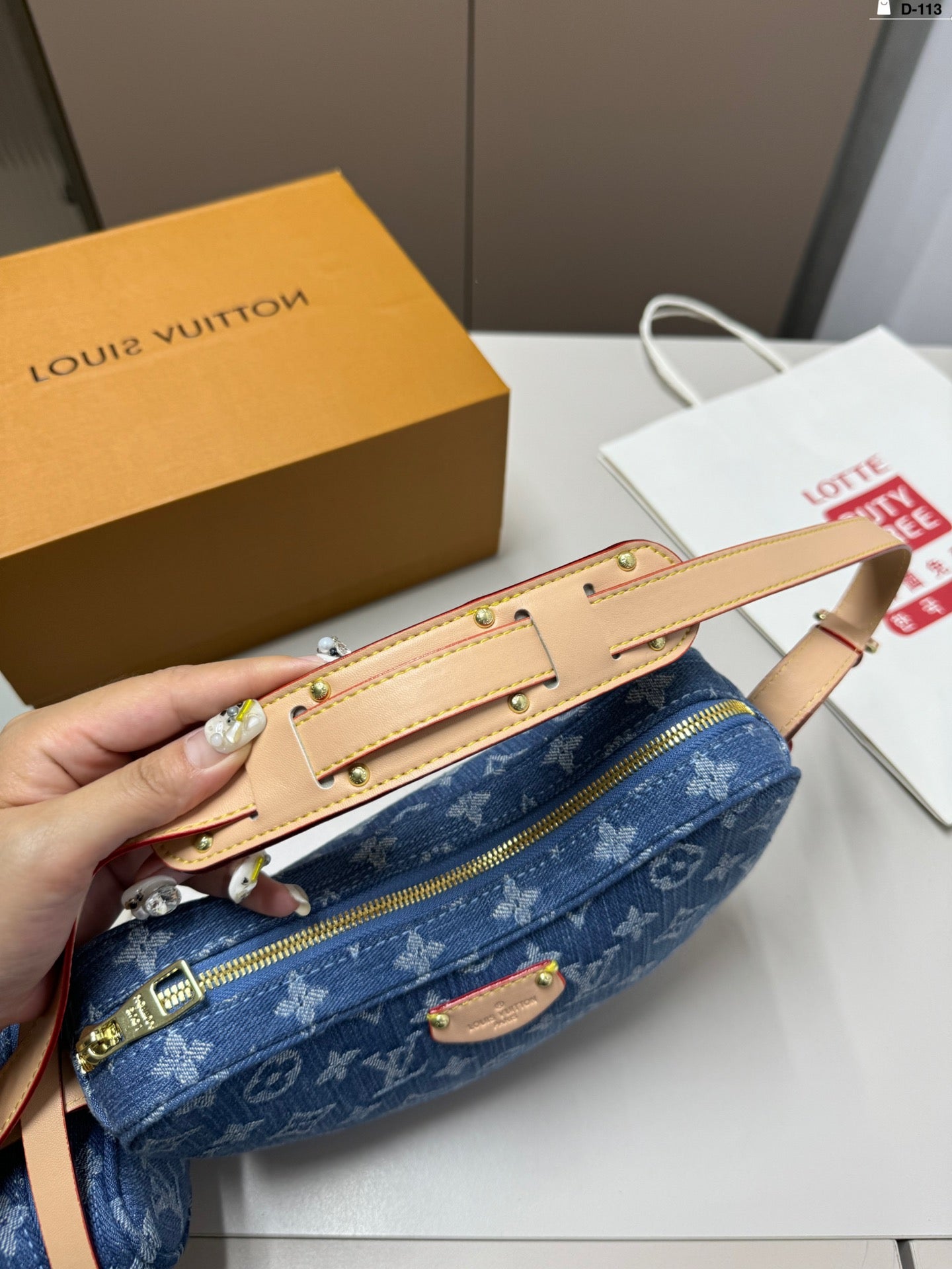 LV Denim Pea Bag