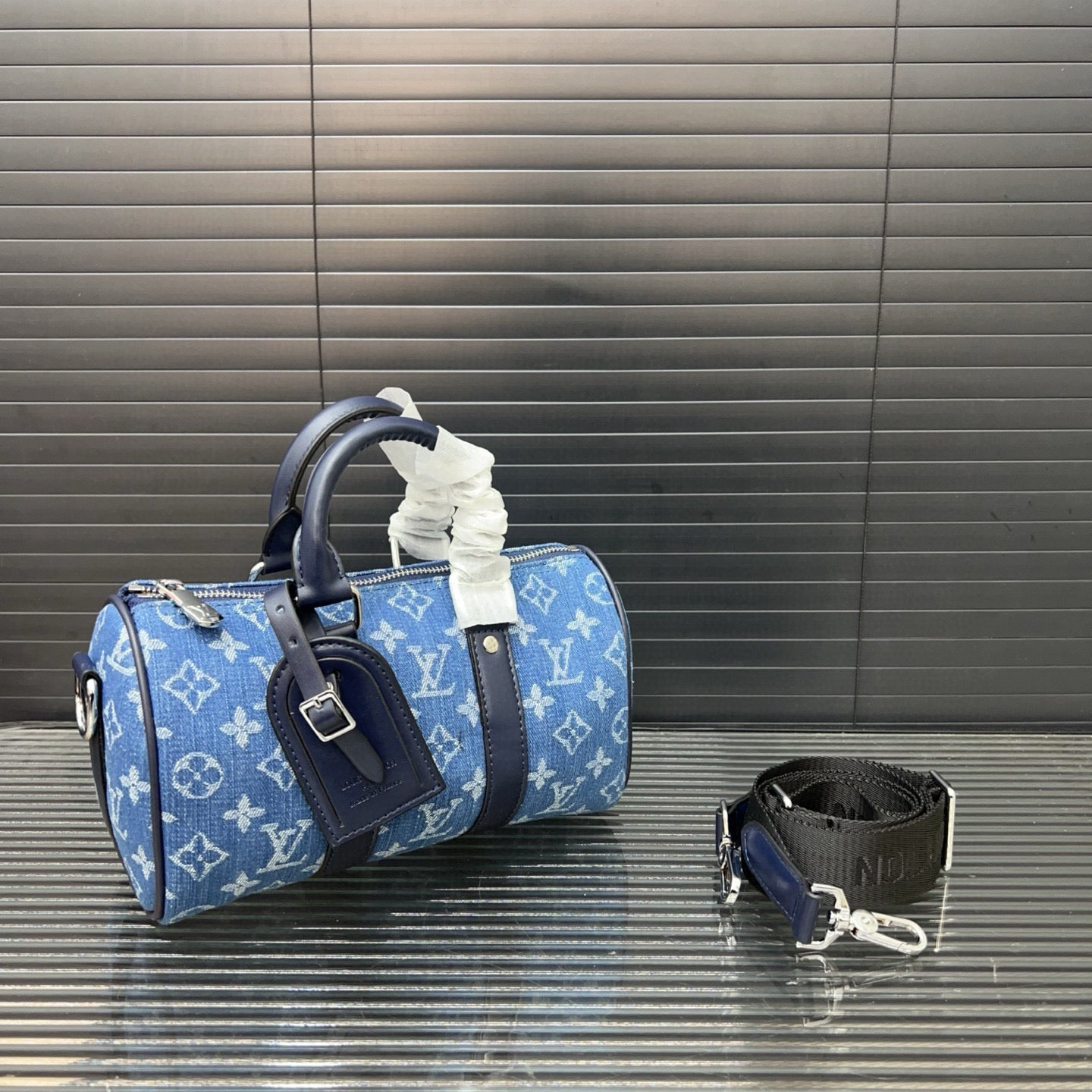 Louis Vuitton Denim Embroidered Crossbody Bag